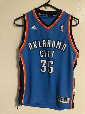 Adidas Kevin Durant #35 Oklahoma City Thunder Swingman Jersey Blue Men’s L NBA